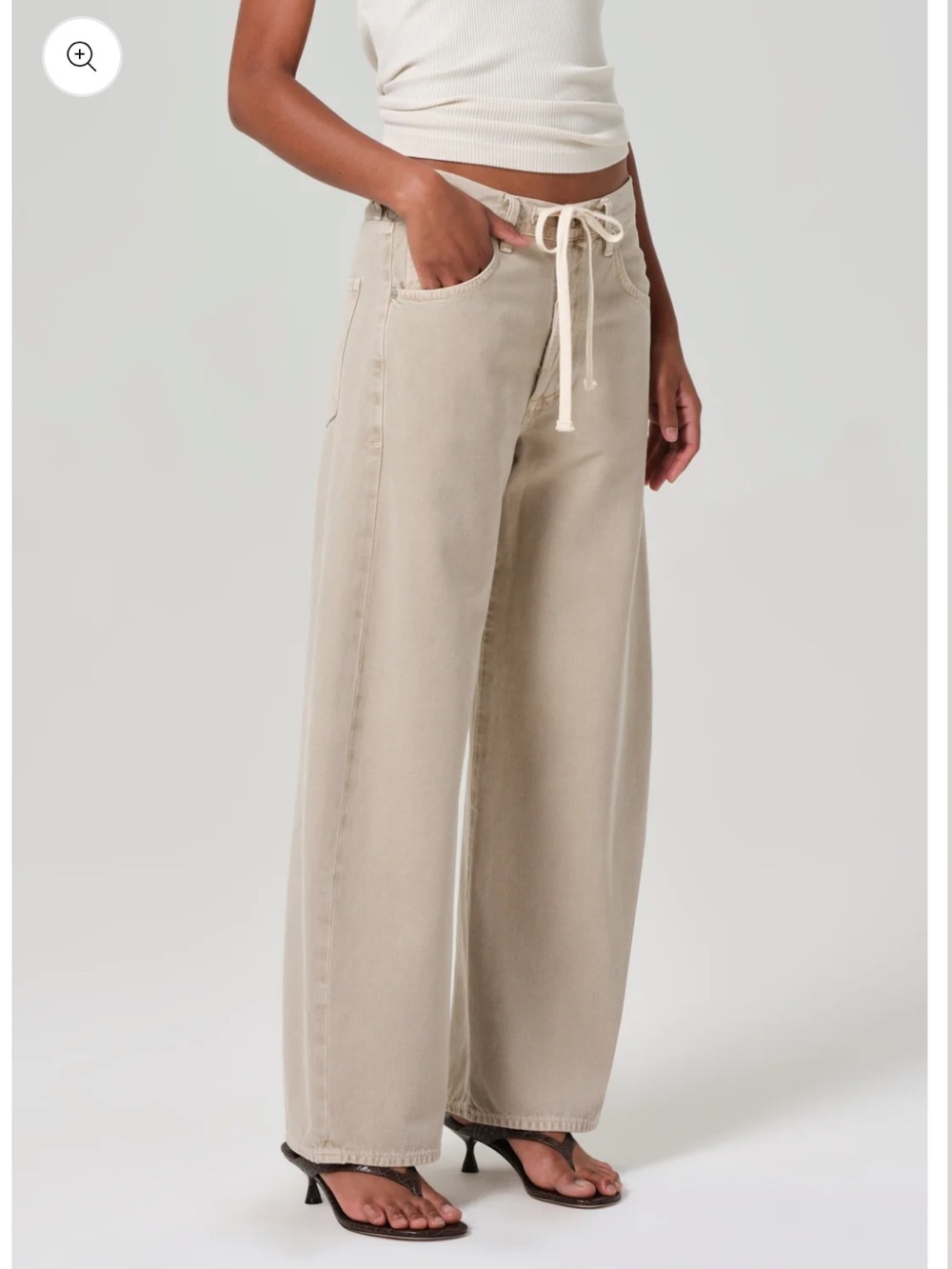 Citizens of humanity Brynn Drawstring Trouser Jeans Burnished Quartz khaki sz 27